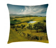 Countryside Forest Lake Pillow Cover