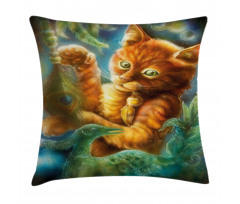 Fantasy Peacock Pillow Cover