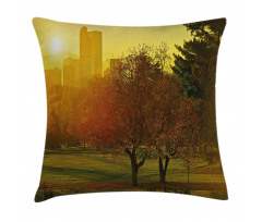 Sunset over City Park Pillow Cover