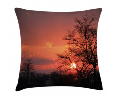 Sunset at Kwando River Pillow Cover