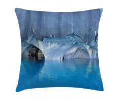 Marble Caves Lake in Chile Pillow Cover