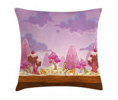 Cartoon Candy Land Pillow Cover
