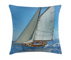 Sailboat Regatta Race Pillow Cover