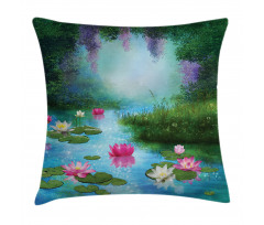 Fantasy Pond Water Lily Pillow Cover