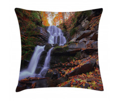 Mountain and Waterfall Pillow Cover