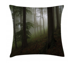 Mysterious Woods Foggy Pillow Cover