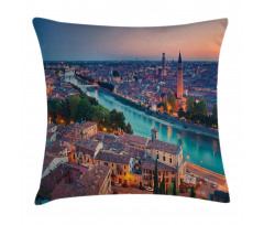 Verona Italy Blue Hour Pillow Cover