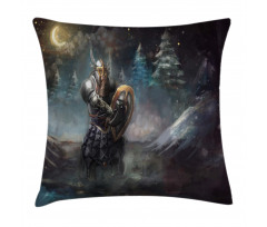 Medieval Dwarf Knight Pillow Cover