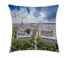 Aerial View Paris Pillow Cover