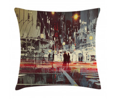 Gloomy City Streets Pillow Cover