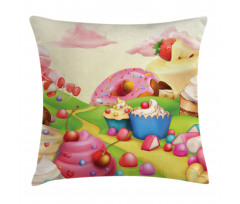 Yummy Donuts Land Pillow Cover