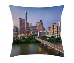 Autin Texas City Bridge Pillow Cover