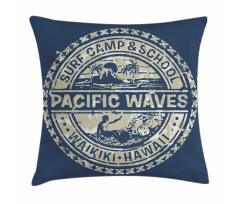 Pacific Waves Surf Camp Pillow Cover