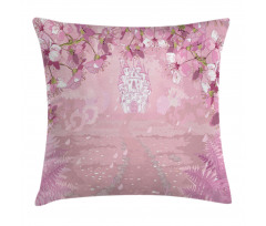 Medieval Castle Surreal Pillow Cover