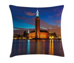 Stockholm Scenic Night Pillow Cover