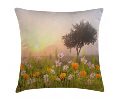 Daisies Tree Mist Pillow Cover