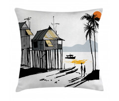 Fishing Village Malay Pillow Cover