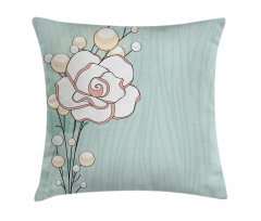 Romantic Rose Pearls Pillow Cover