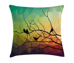 Abstract Bird and Branch Pillow Cover