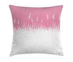 Bushes and Wheat Field Pillow Cover