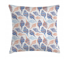 Abstract Marine Seashells Pillow Cover