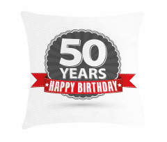 50th Birthday Retro Pillow Cover