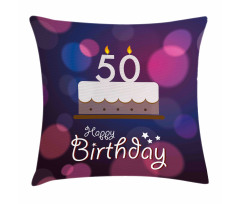 Cake Number Candles Pillow Cover