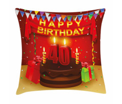 Party Set up and Cake Pillow Cover