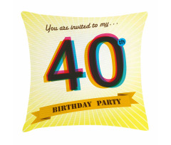 Vintage Invitation Pillow Cover