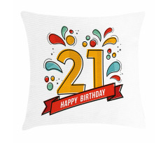 Digital 21 Birthday Pillow Cover