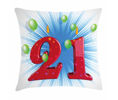 Abstract Balloons Pillow Cover