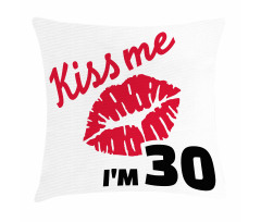 30th Birthday Kiss Pillow Cover