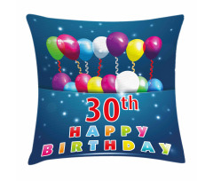 Balloons Curly Ribbon Pillow Cover