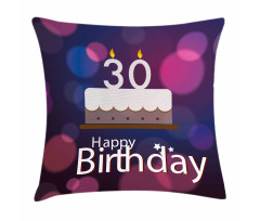 Birthday Cake Candles Pillow Cover