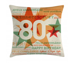 World Happy Birthday Pillow Cover