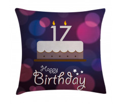 17 Party Cake Pillow Cover