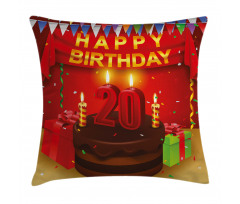 Birthday Boxes Flags Pillow Cover