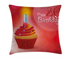 Cupcake with Beams Pillow Cover