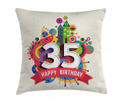 Greeting Gift Age 35 Pillow Cover