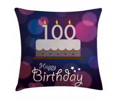 Cartoon Cake Candles Pillow Cover