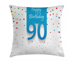 Age 90 Polka Dots Pillow Cover