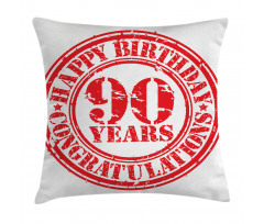 Grunge Stamp 90 Pillow Cover
