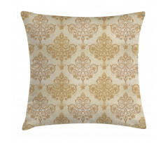 Baroque Curved Flowers Pillow Cover