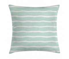 Wavy Lines White Striped Pillow Cover