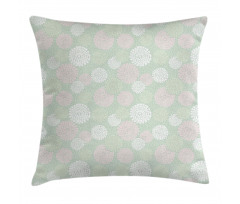 Pastel Dahlia Blossoms Pillow Cover
