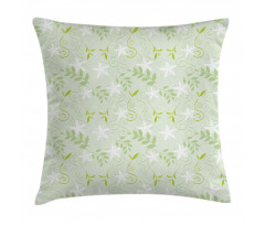 Swirls Floral Branches Pillow Cover