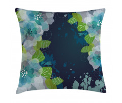 Grunge Abstract Flowers Pillow Cover
