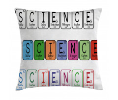Science Letters Pillow Cover