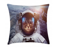 Space Satellite Eclipse Pillow Cover