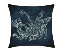Doodle Coral Reef Seaweed Pillow Cover